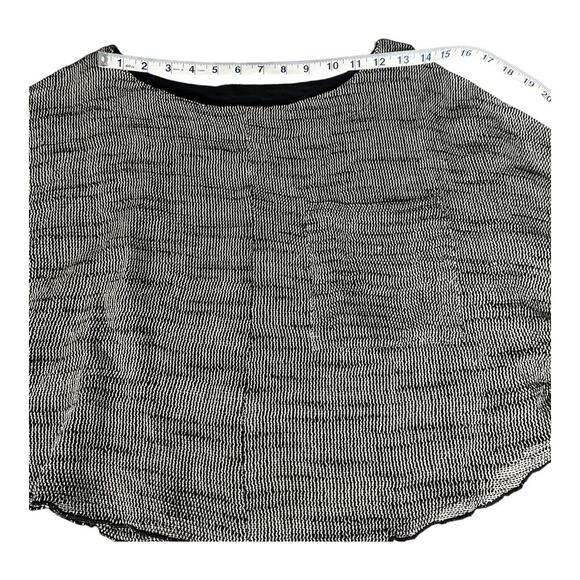 Free People Black & White Boat Neck Tight Knit Long Sleeve Cropped Sweater Small - Picture 9 of 12